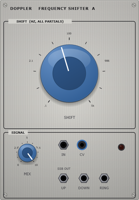 The Doppler panel - frequency shifter