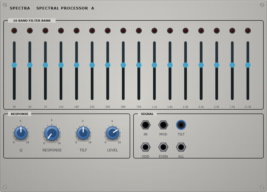 The Spectra panel - spectral processor