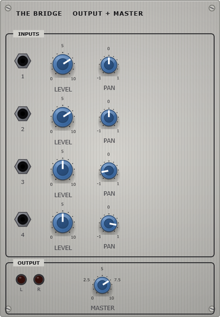 The The Bridge panel - output + master